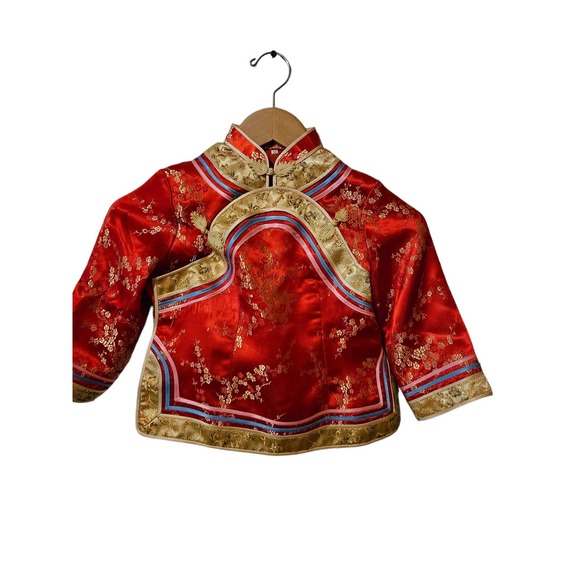 Traditional Red Chinese Toddler costume for New Years size 3/4 - Picture 2 of 6